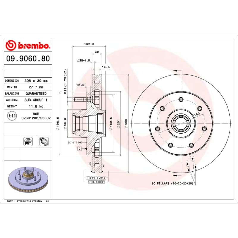 Brembo OE BRE OE Equivalent Rotors